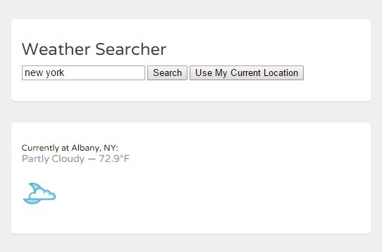 jQuery weathersearcher